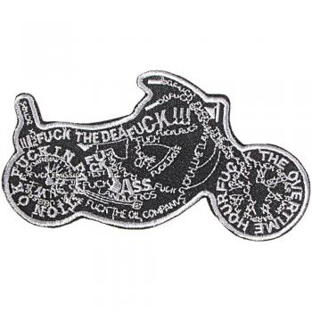 Aufnäher - Chopper Motorrad - 04965 - Gr. ca. 12 x 6 cm - Patches Stick Applikation