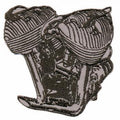 AUFNÄHER - Motor - 06013 - Gr. ca. 9 x 8 cm - Patches Stick Applikation