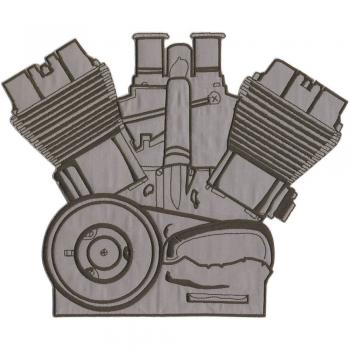 AUFNÄHER - Getriebe - 06034 - Gr. ca. 15 x 8 cm - Patches Stick Applikation