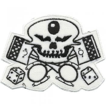 AUFNÄHER - Totenkopf - 06125 - Gr. ca. 10 x 8,5 cm - Patches Stick Applikation