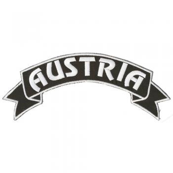 RÜCKENAUFNÄHER &quot;AUSTRIA&quot; NEU Gr. ca. 7x28cm (08532) Stick Patches Applikation Aufnäher - Biker Trucker Motorradfahrer