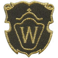 Aufnäher - Brandzeichen W - 02152 - Gr. ca. 3,5 x 4 cm - Patches Stick Applikation