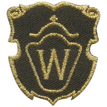 Aufnäher - Brandzeichen W - 02152 - Gr. ca. 3,5 x 4 cm - Patches Stick Applikation