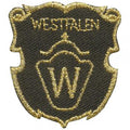Aufnäher - Brandzeichen Westfalen - 02162 - Gr. ca. 3,5 x 4 cm - Patches Stick Applikation