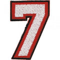 AUFNÄHER - ZAHL ZIFFER 7 (sieben) - Gr. ca. 4x6cm (01906) Stick Applikation Aufbügler Abzeichen Motivstick