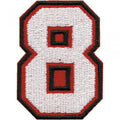 AUFNÄHER - ZAHL ZIFFER 8 (acht) - Gr. ca. 4x6cm (01907) Stick Applikation Patches Aufbügler Emblem Abzeichen