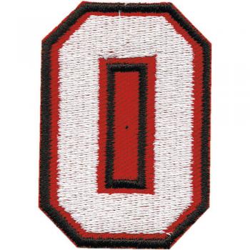 AUFNÄHER "ZAHL ZIFFER 0 (null)" - NEU (01909) Gr. ca. 4x6cm - Applikation Stick Patches Emblem Abzeichen Motivstick
