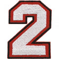 AUFNÄHER - ZAHL ZIFFER 2 (zwei) - Gr. ca. 4x6cm (02972) Applikation Stick Patches