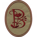 AUFNÄHER oval - Buchstabe B - Gr. ca. 10cm x 14cm (21533) Patches Stick Emblem Alphabet ABC