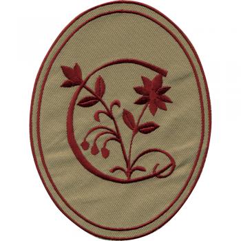 AUFNÄHER oval - Buchstabe C - Gr. ca. 10cm x 14cm (21533) Patches Stick Emblem Alphabet ABC