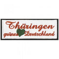 Aufnäher Applikation Button Patches Stick mit hochwertiger Einstickung - Grünes Deutschland - 03140 - Gr. ca.8,5 x 3,5cm
