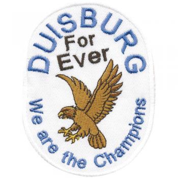 AUFNÄHER - Duisburg forever - 00495 - Gr. ca. 9 x 6,5 cm - Patches Stick Applikation