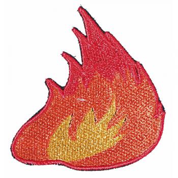 Aufnäher - Flamme - 04042 - Gr. ca. 6,5 x 5,5 cm - Patches Stick Applikation