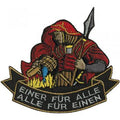 AUFNÄHER "EINER FÜR ALLE ALLE FÜR EINEN" - Gr. ca. 11 x 10cm (04842)