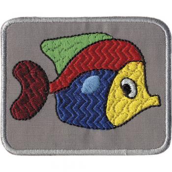 Aufnäher - Fisch - 00927 - Gr. ca. 7 x 5 cm - Patches Stick Applikation