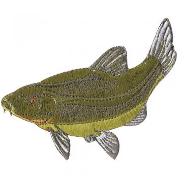 Aufnäher - FISCH Hecht Aal Karpfen Butt - Gr. ca. 12,5cm x 8cm (04576)