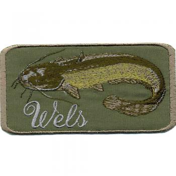 Aufnäher - Wels - 04668 - Gr. ca. 9,5 x 4,5 cm - Patches Stick Applikation