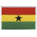 Aufnäher - Ghana Rechteck - 20404 - 80x50mm