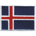 Aufnäher Patches Applikation - Flagge Wappen Island - Gr. 8cm x 5cm (20415) Stadtwappen Landeswappen Regional Flagge