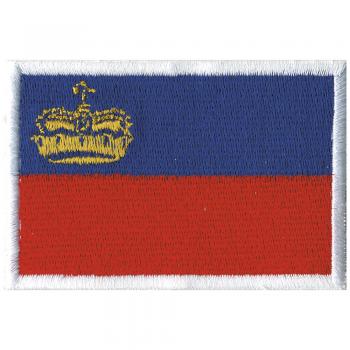 AUFNÄHER "Flagge LIECHTENSTEIN"  (20424) Gr. ca. 8cm x 5cm