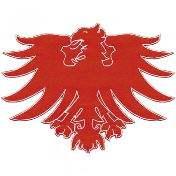Rückenaufnäher - AUFNÄHER - Frankfurt Adler - rot - 07303 - Gr. ca. 32 x 23 cm - Patches Stick Applikation