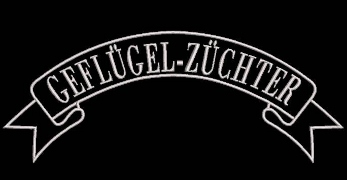 Aufnäher - Geflügelzüchter - 07397a-S102 - Gr. ca. 28,5 x 11 cm - Patches Stick Applikation (Kopie)