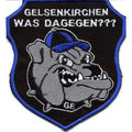 AUFNÄHER - Gelsenkirchen was dagegen - 00551- Gr. ca. 9 x 10 cm - Patches Stick Applikation