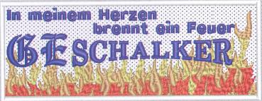 AUFNÄHER - Aufbügler - In meinem Herzen .... - 00562 - Gr. ca. 13 x 5 cm - Patches Stick Applikation