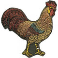 Aufnäher - Hahn Huhn Henne Gockel - 00937 - Gr. ca. 7cm x 6,5cm