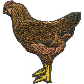 Aufnäher - Huhn Hahn Henne - 00941 - Gr. ca. 5,5cm x 6,5cm