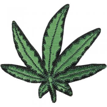 AUFNÄHER - Hanf - 03209 - Gr. ca. 6 x 5,5 cm - Patches Stick Applikation