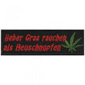 AUFNÄHER - Lieber Gras ... - 03296 - Gr. ca. 10,5 x 3 cm - Patches Stick Applikation