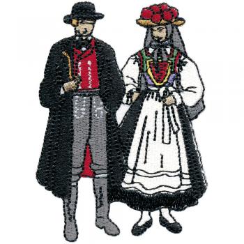 AUFNÄHER - Schwarzwaldpaar - 00057 - Gr. ca. 9 x 6 cm - Patches Stick Applikation