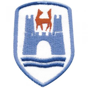 AUFNÄHER - Wappen - Wolfsburg - 00398 - Gr. ca. 7 x 4,5 cm - Patches Stick Applikation