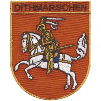 AUFNÄHER - Wappen - DITHMARSCHEN - 00492 - Gr. ca. 9 x 6,5 cm - Patches Stick Applikation
