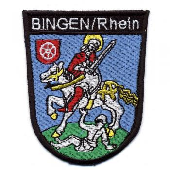 AUFNÄHER - Wappen - BINGEN - 01012 - Gr. ca. 8 x 11 cm - Patches Stick Applikation