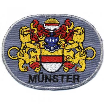 AUFNÄHER - Wappen - MÜNSTER - 01729 - Gr. ca. 9,5 x 7 cm - Patches Stick Applikation