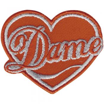 Aufnäher - Dame Herz - 00414 - Gr. ca. 8 cm - Patches Stick Applikation