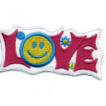 Aufnäher - LOVE - 02383 - Gr. ca. 8 x 9 cm - Patches Stick Applikation