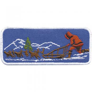 Aufnäher - Schlittenhunde - 04368 - Gr. ca. 10,5 x 4,5 cm - Patches Stick Applikation