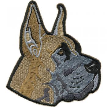 Aufnäher - Hundekopf - 04529 - Gr. ca. 8 x 9 cm - Patches Stick Applikation