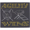 AUFNÄHER "Agility wins" NEU Gr. ca. 8cm - 11cm (04578) Patches Stick Applikationatches Stick Applikation