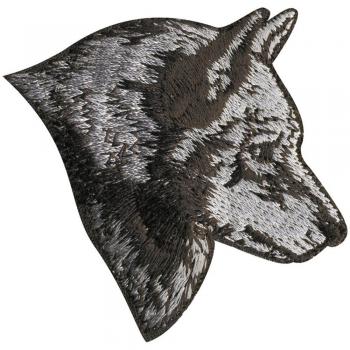 Aufnäher - Husky Kopf - 03145 - Gr. ca. 5,5 x 5,5 cm - Patches Stick Applikation