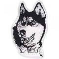 Aufnäher - Husky kopf - 04523 - Gr. ca. 8 x 12 cm - Patches Stick Applikation