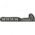 Aufnäher - Schlitten mit Huskys - 04528 - Gr. ca. 14 x 3,5 cm - Patches Stick Applikation