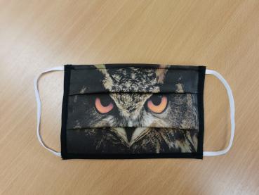 Behelfs-Gesichtsmaske Eulenmotiv