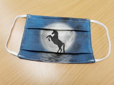 Behelfs-Gesichtsmaske Mond-Einhorn