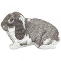Aufnäher - Hase - 00322 - Gr. ca. 7 x 4,5 cm - Patches Stick Applikation