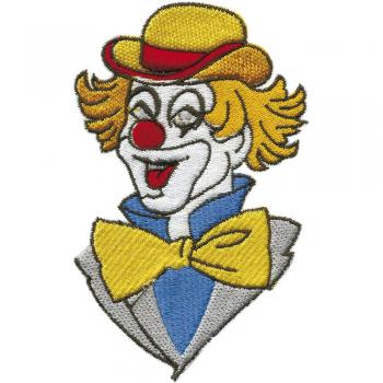 AUFNÄHER - Clown - 03245 - Gr. ca. 6cm x 10cm - Patches Stick Applikation Bügel-Emblem