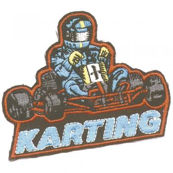 AUFNÄHER - Karting - 04970 - Gr. ca. 8 x 6,5 cm - Patches Stick Applikation